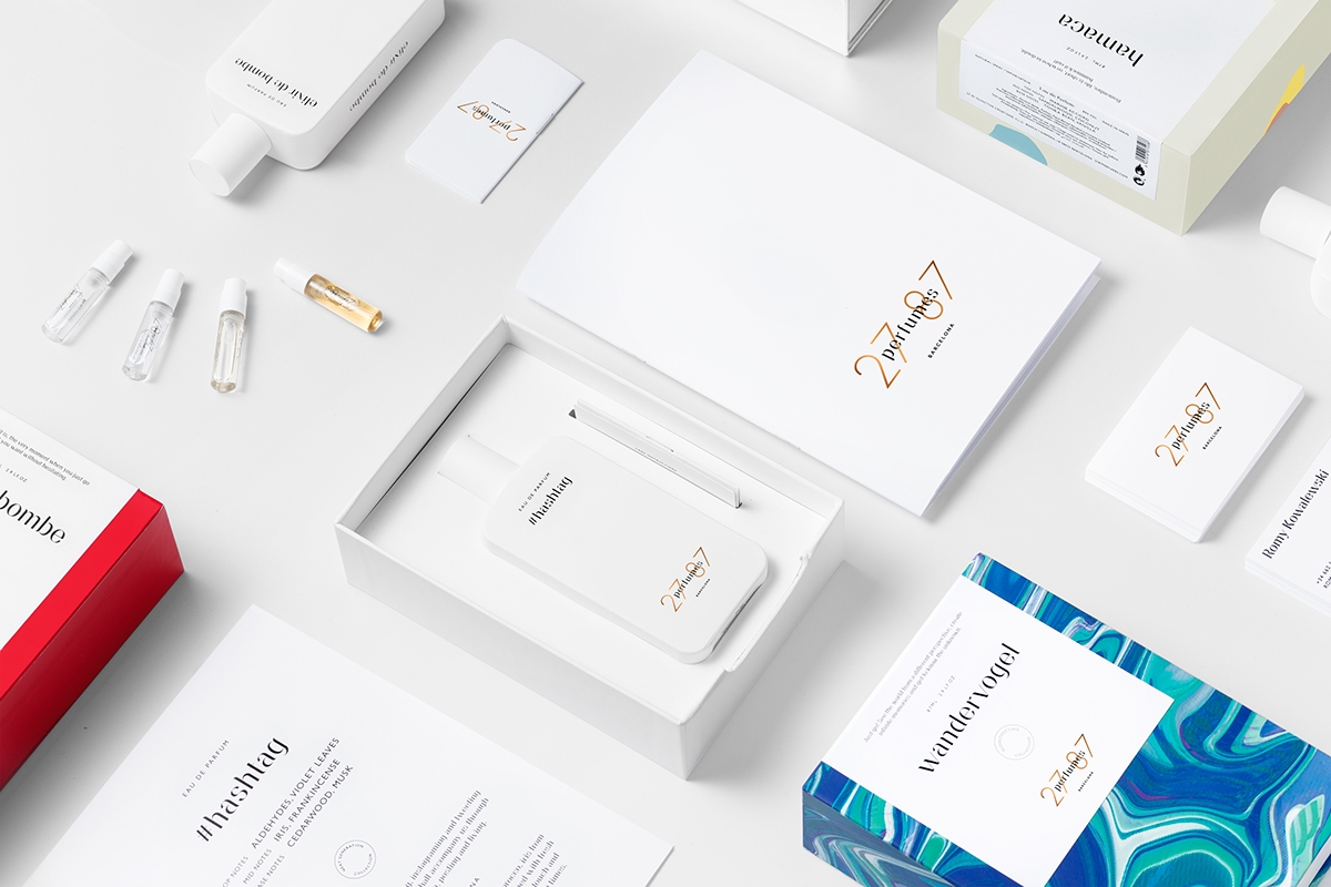 現代化高端香水瓶型與包裝盒設計